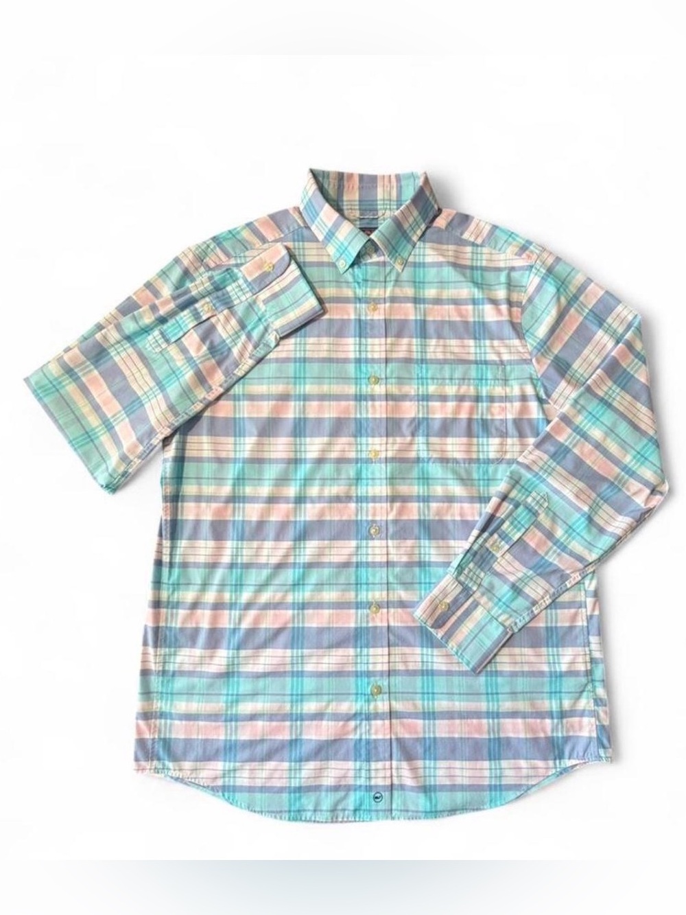 Vineyard Vines Long Sleeve Button Down Sz M Lightweight Coastal Preppy Vacation